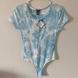 Blue/white bodysuit